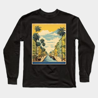 Manaus Brazil Vintage Tourism Travel Poster Art Long Sleeve T-Shirt